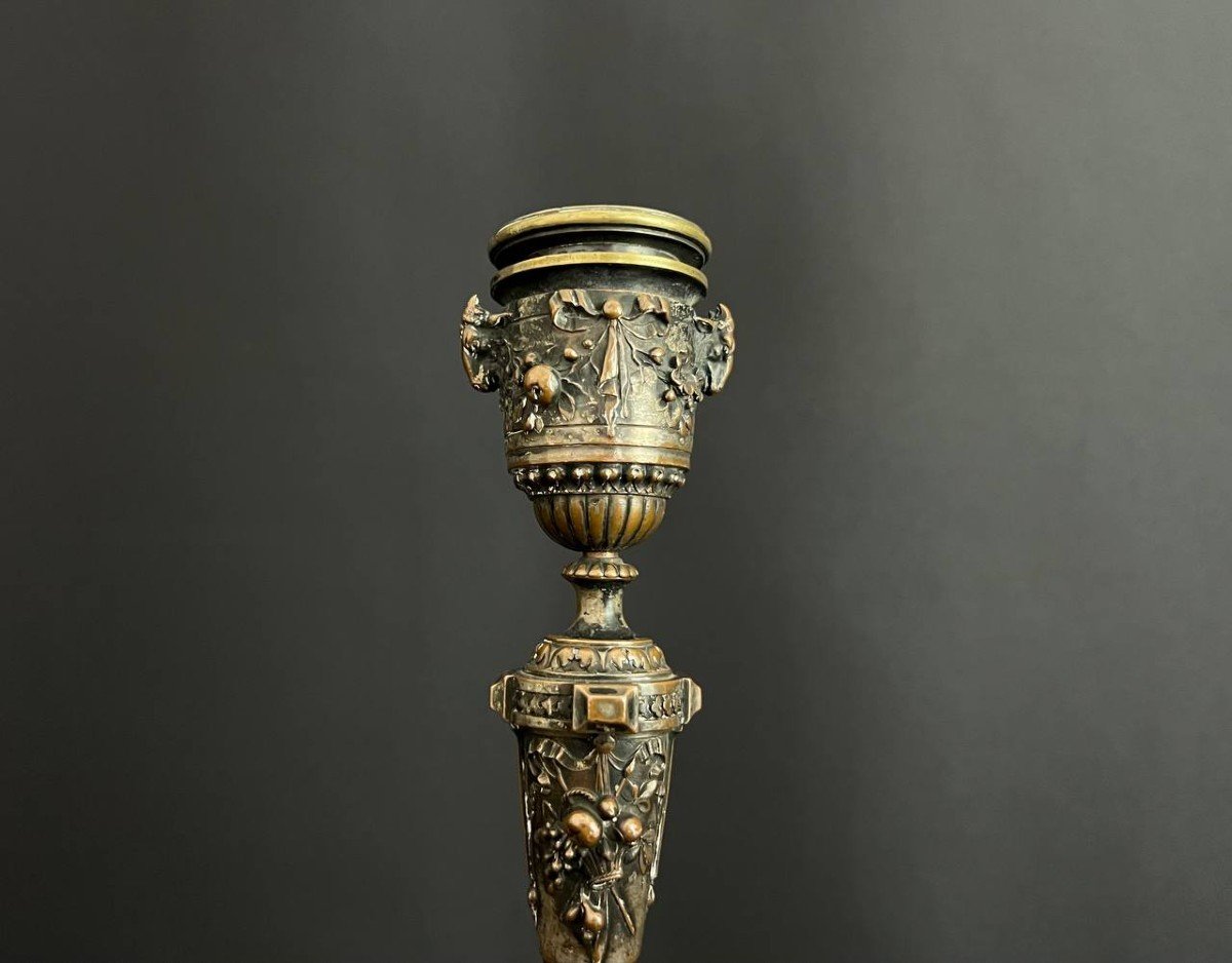 Ferdinand Barbedienne (1810-1892) Louis XVI Style Candlestick-photo-2