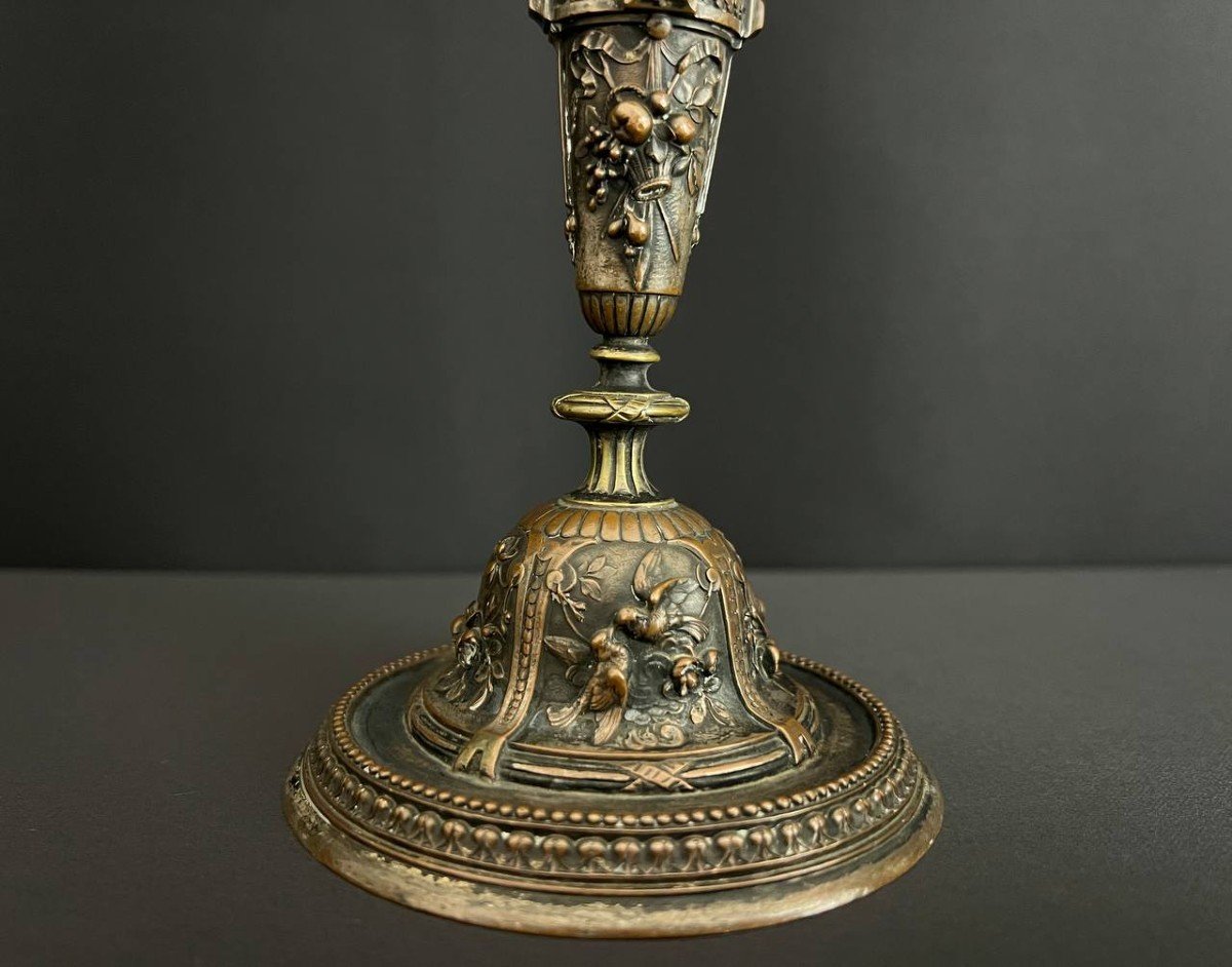 Ferdinand Barbedienne (1810-1892) Louis XVI Style Candlestick-photo-3