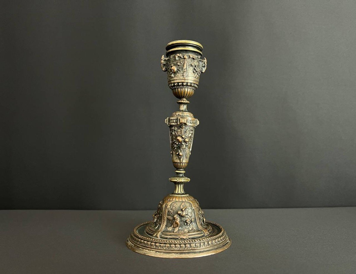 Ferdinand Barbedienne (1810-1892) Louis XVI Style Candlestick-photo-4