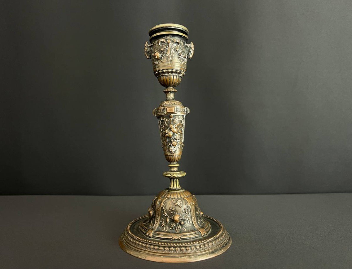 Ferdinand Barbedienne (1810-1892) Louis XVI Style Candlestick-photo-4