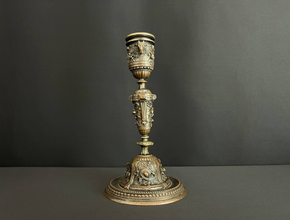 Ferdinand Barbedienne (1810-1892) Louis XVI Style Candlestick