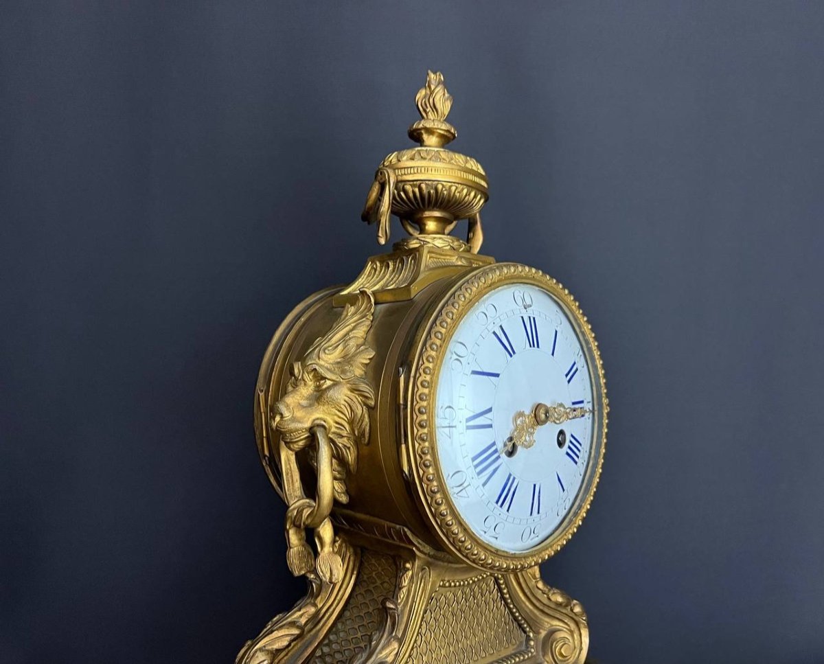 Neoclassical Style Gilt Bronze Clock-photo-3