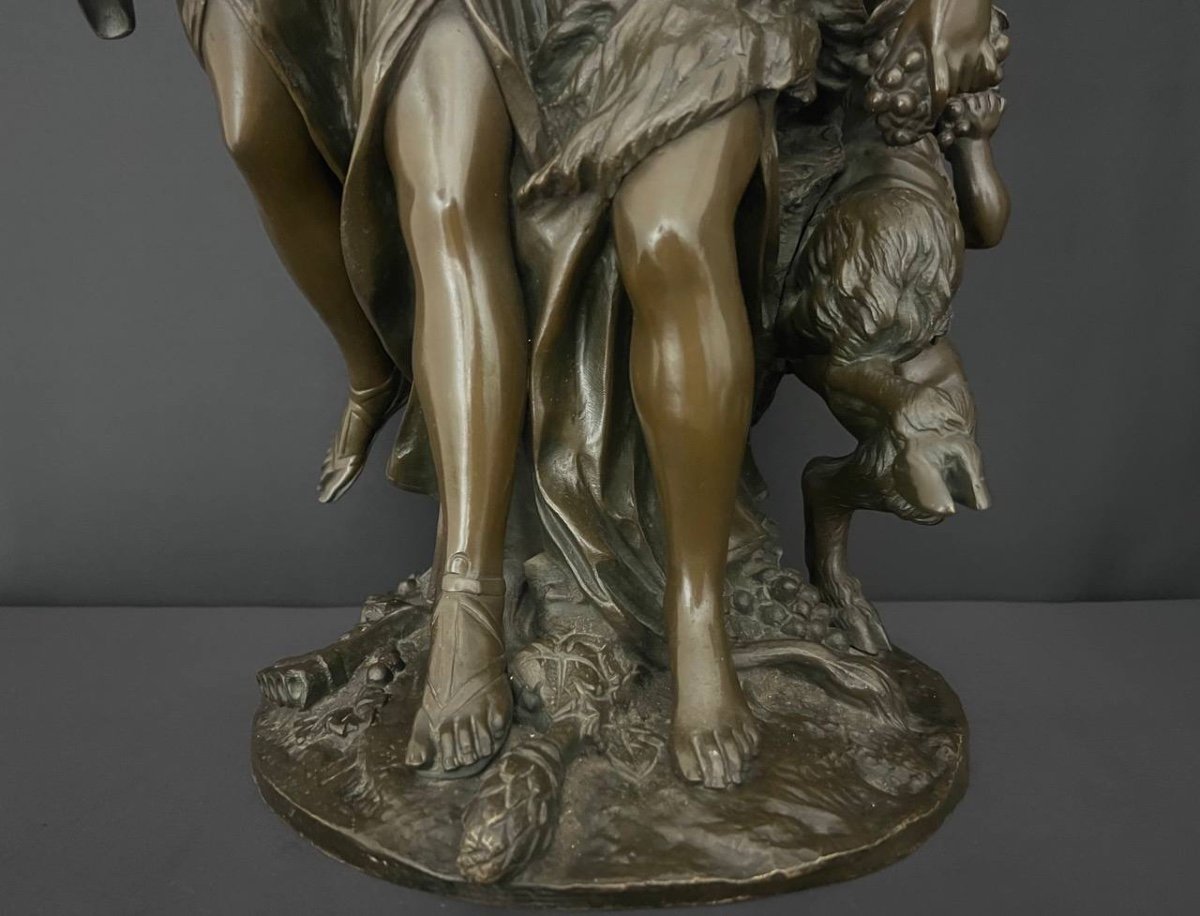 Bronze Statue After Clodion (1738-1814, Paris), Claude Michel. -photo-2