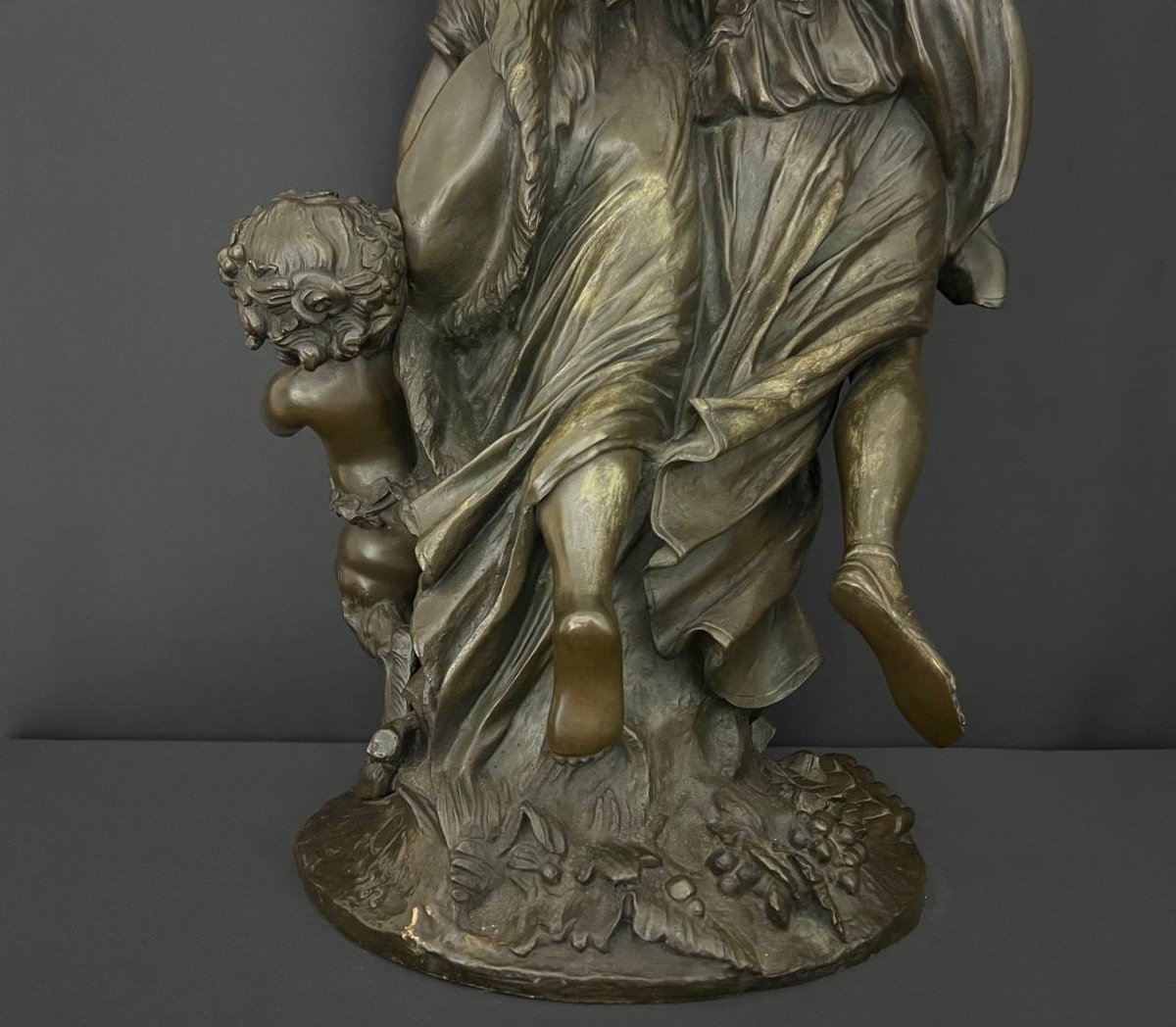 Bronze Statue After Clodion (1738-1814, Paris), Claude Michel. -photo-6