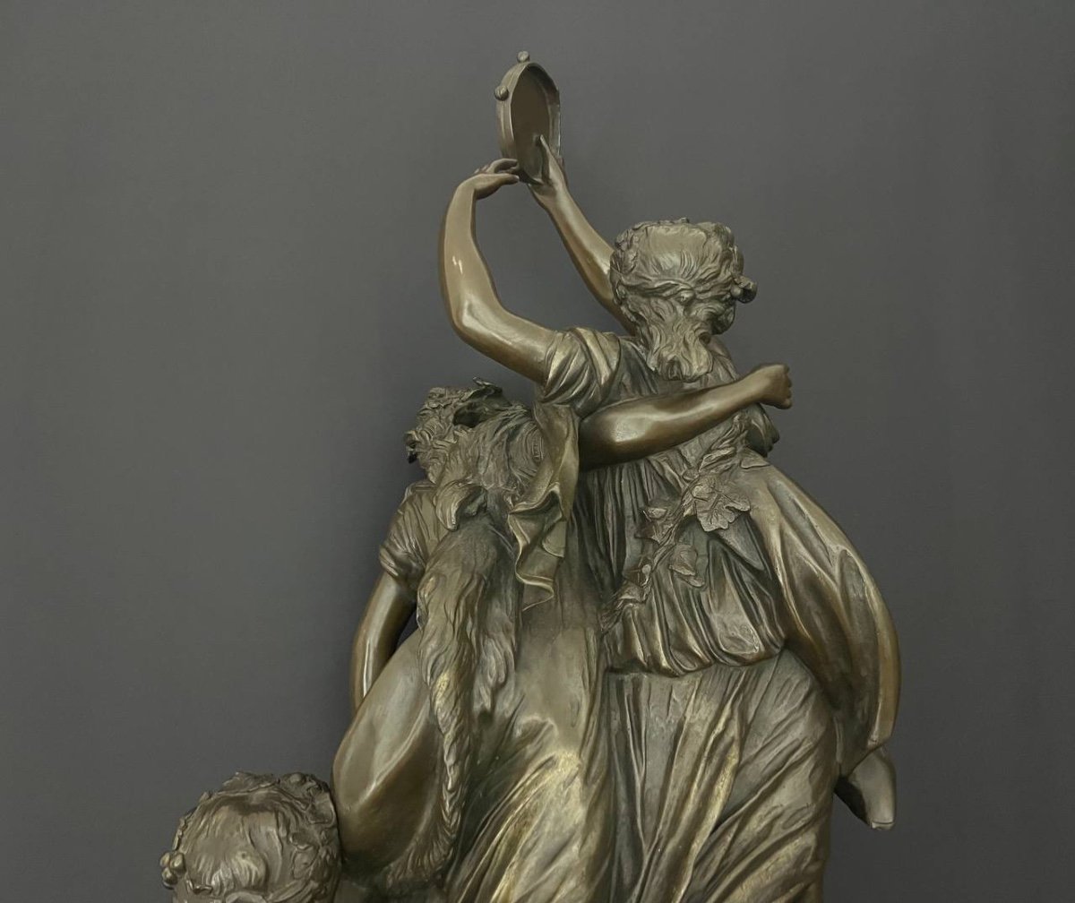 Bronze Statue After Clodion (1738-1814, Paris), Claude Michel. -photo-7