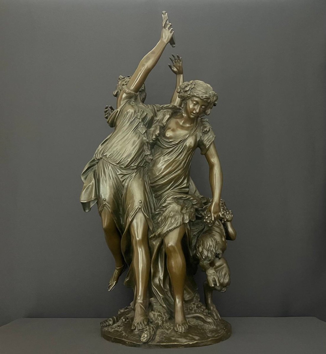 Bronze Statue After Clodion (1738-1814, Paris), Claude Michel. 