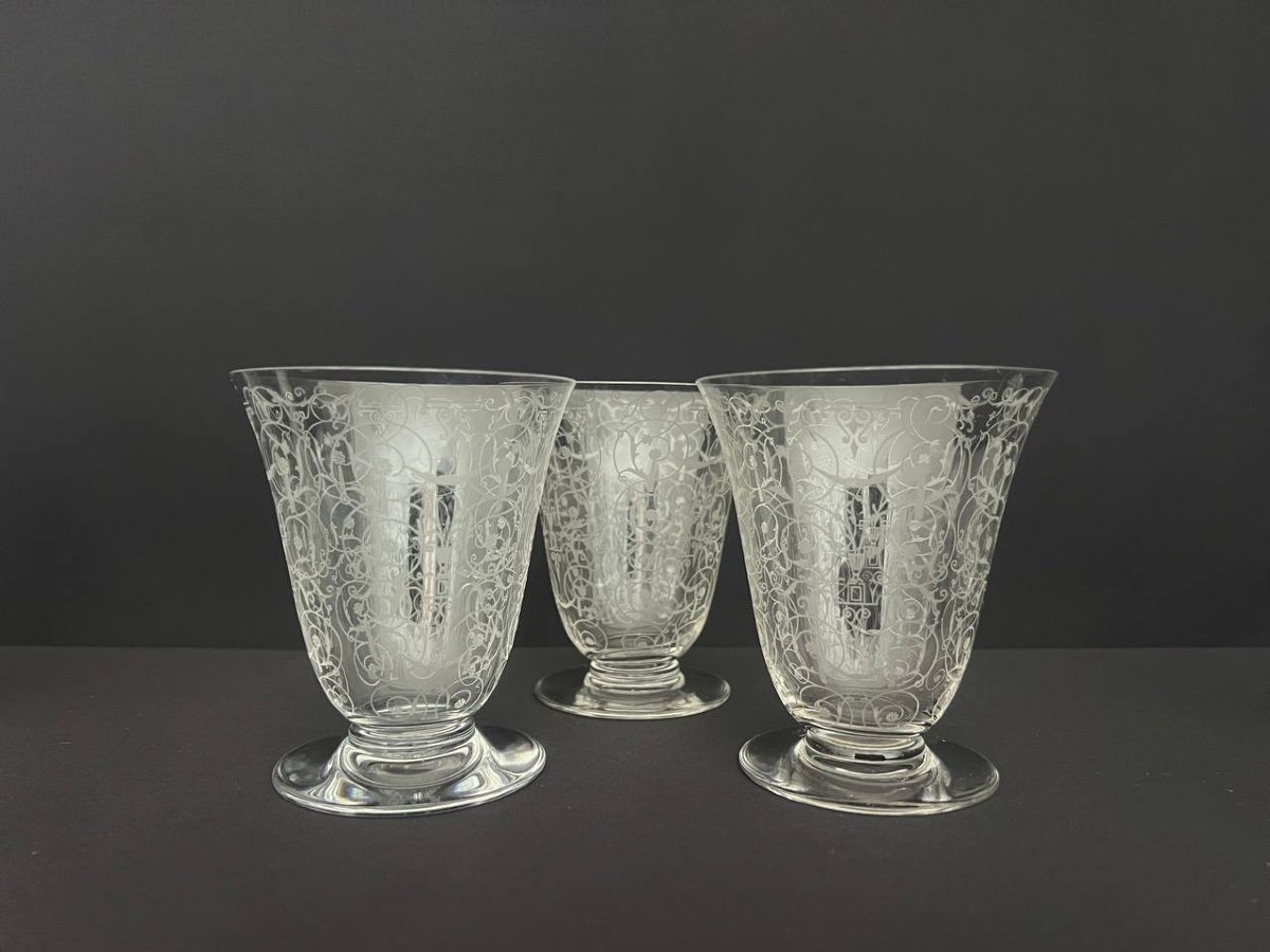 Baccarat Crystal Water Glasses, Michelangelo Model "michelangelo"-photo-2