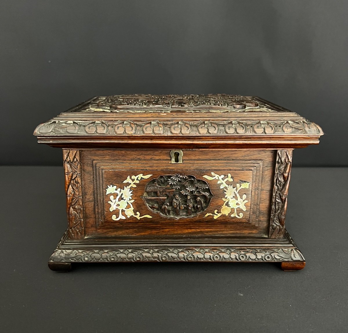 19th Century Chinese Or Vietnamese Jewelry Box