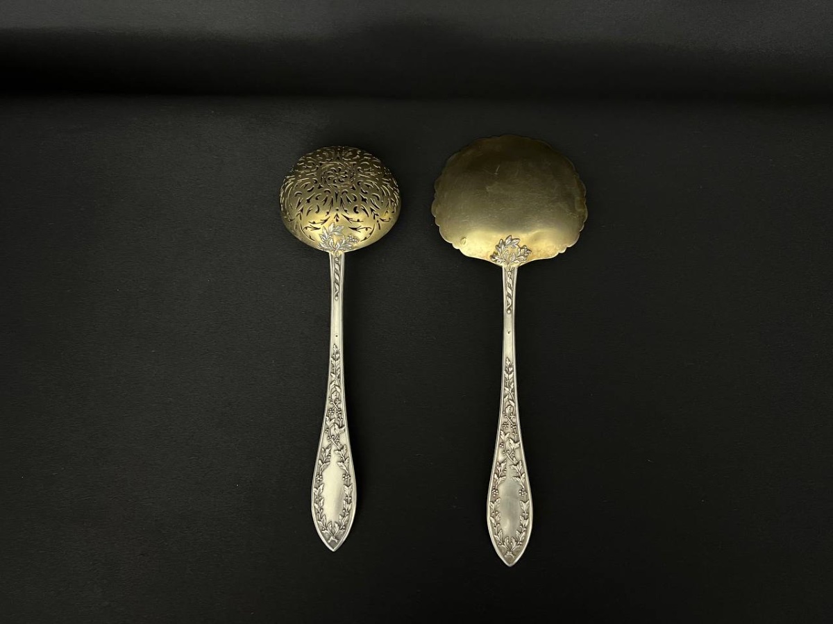 Set Of Silver Gilt Spoons In A Luxurious Box -photo-3