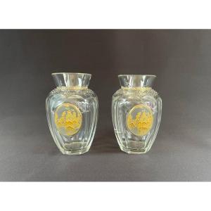 Paire De Vases En Cristal