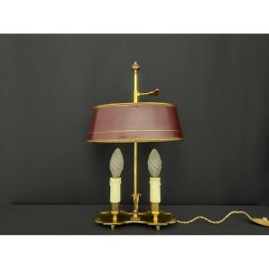 Petite Lampe Bouillote En Bronze Et Laiton, 20e Siècle. 