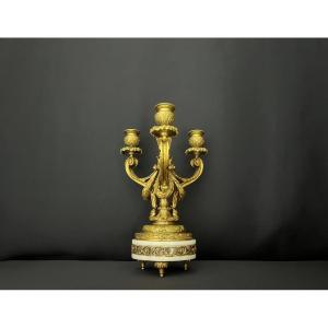 Gilt Bronze Candelabra, Napoleon III Period, Louis XVI Style.