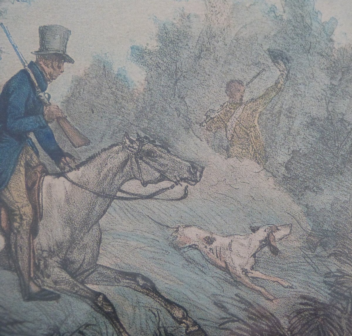 Gravures Couleur d'Après Horace Vernet Scènes De Chasse Et Chevaux-photo-2