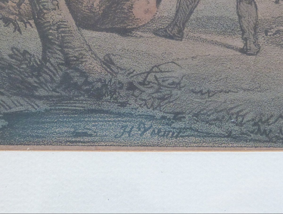 Gravures Couleur d'Après Horace Vernet Scènes De Chasse Et Chevaux-photo-6