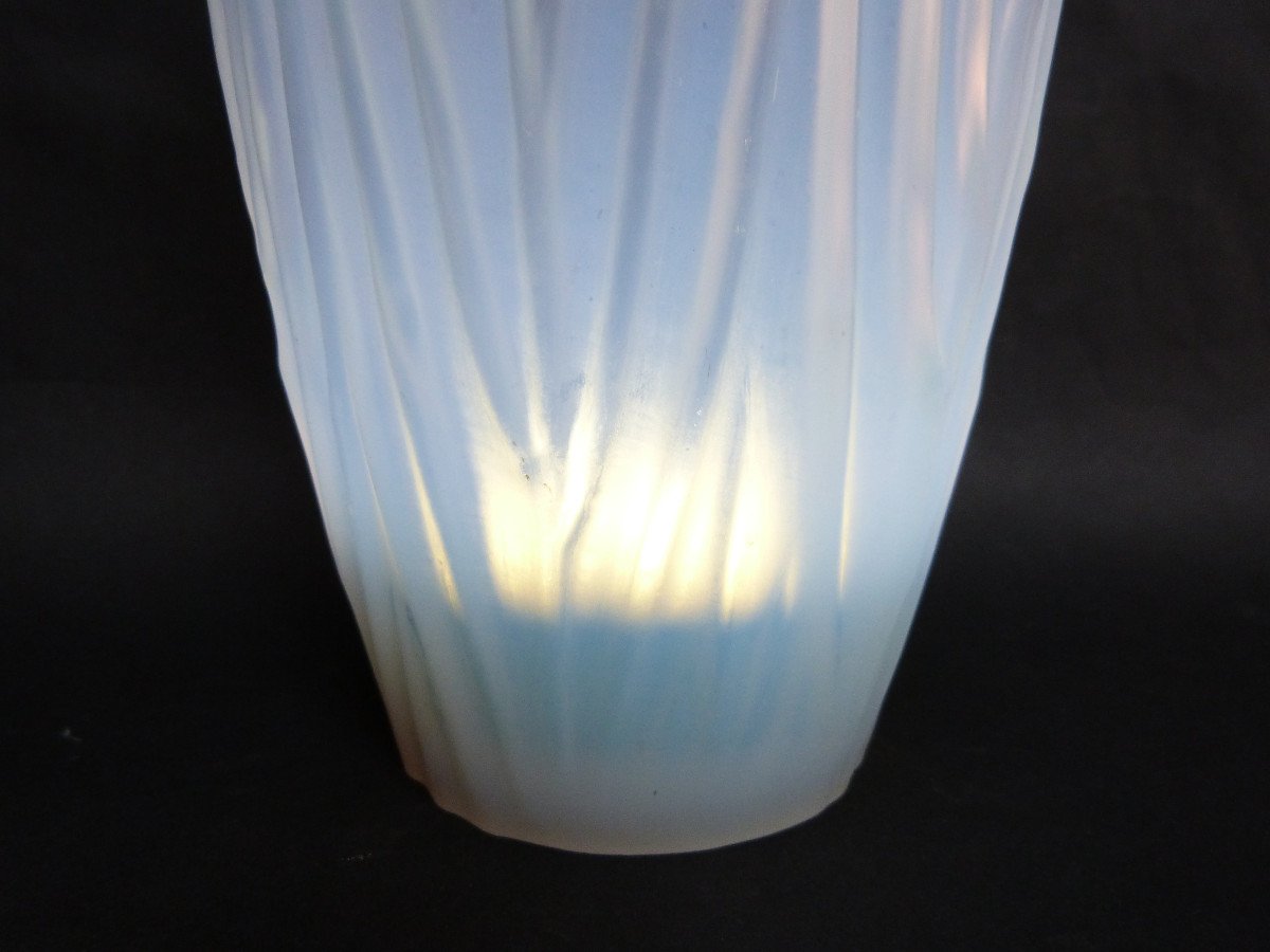 Art Deco Vase Edmond Etling Opalescent Pope's Mint Model -photo-3