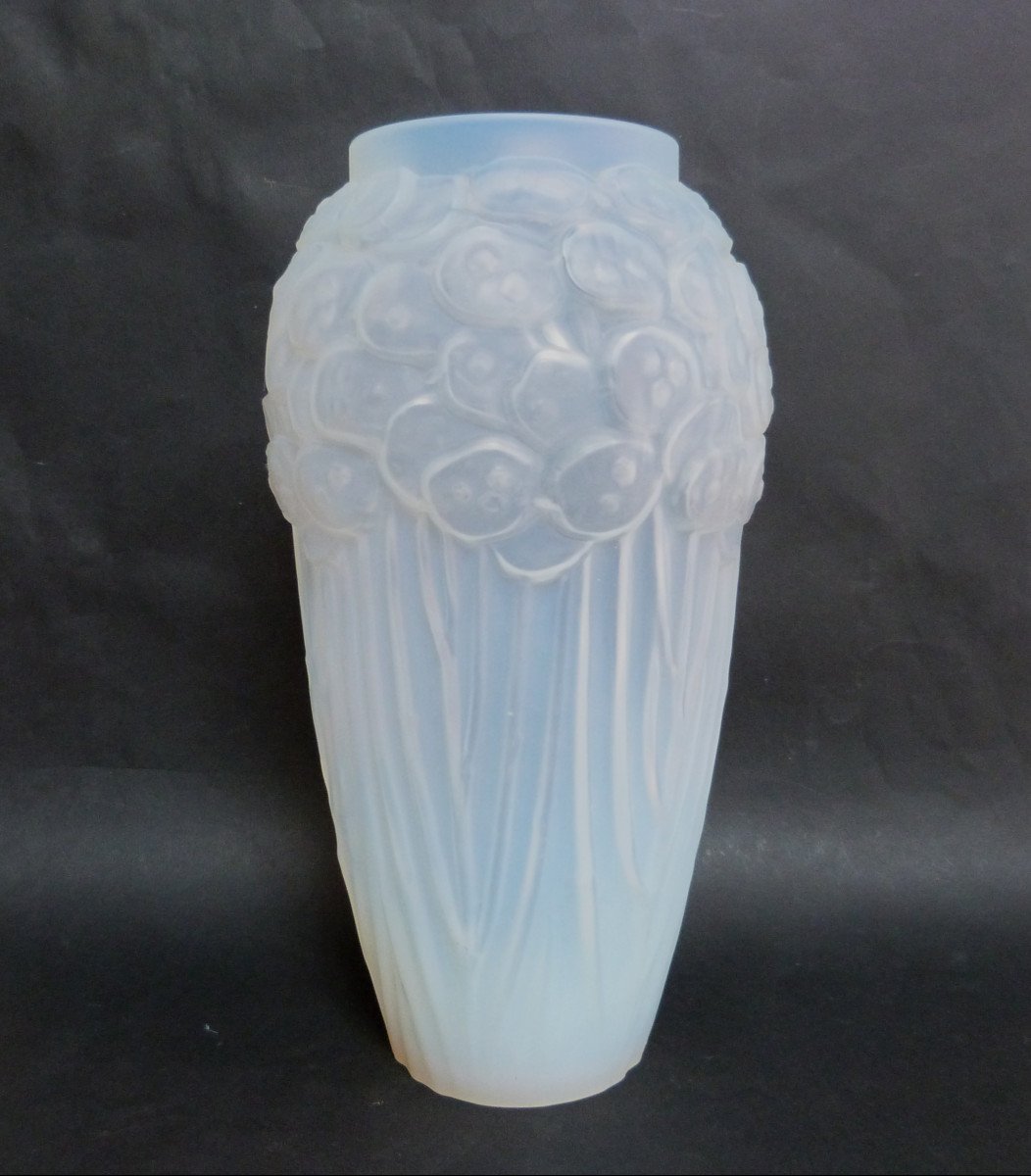 Art Deco Vase Edmond Etling Opalescent Pope's Mint Model -photo-1