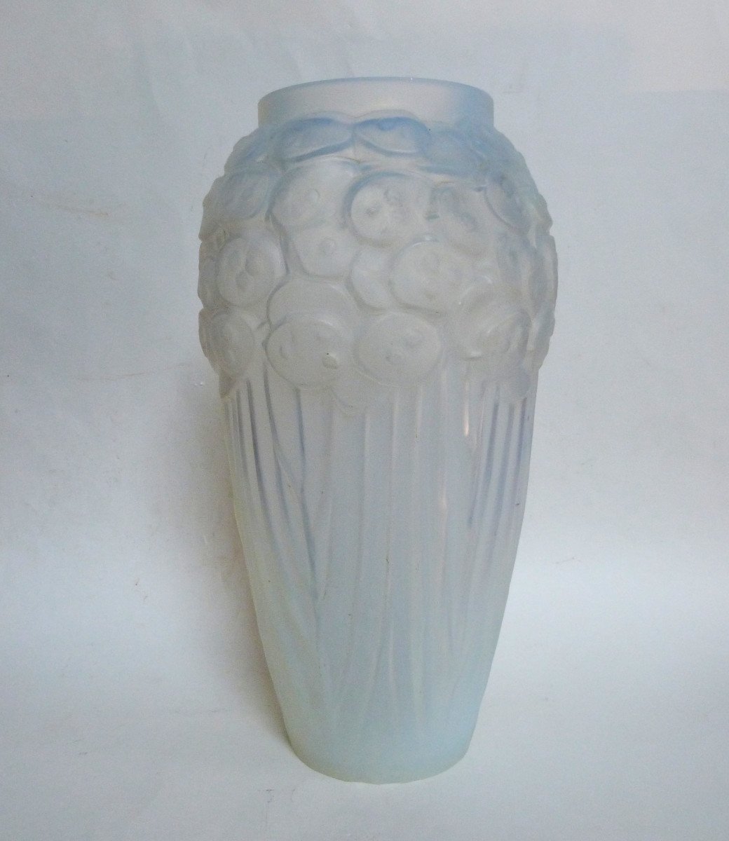 Art Deco Vase Edmond Etling Opalescent Pope's Mint Model -photo-4