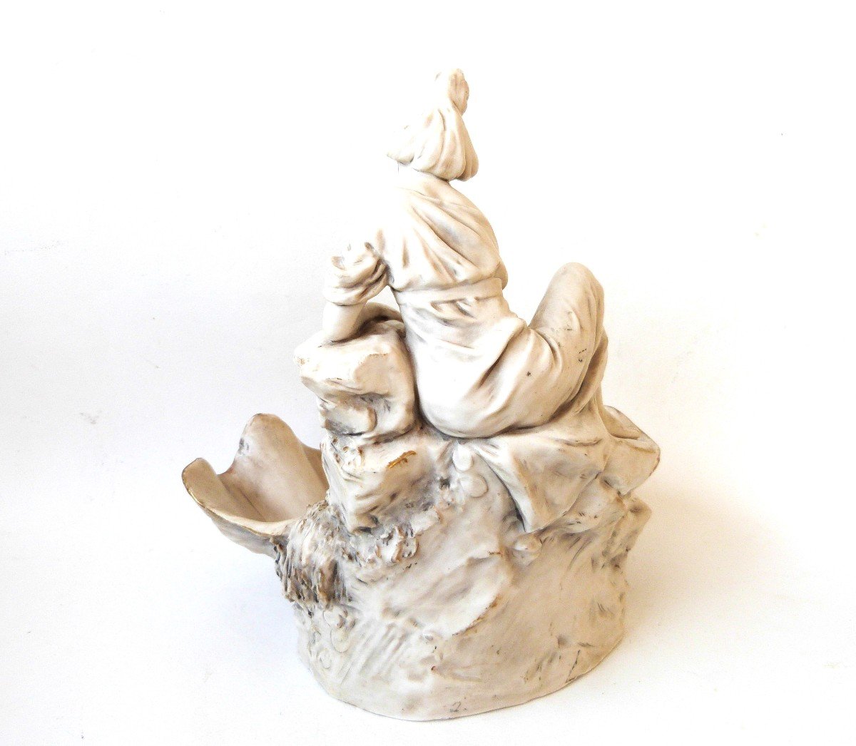 Empty Cup Pocket Figurine Art Nouveau Royal Dux Woman With Fountain And Shell-photo-4