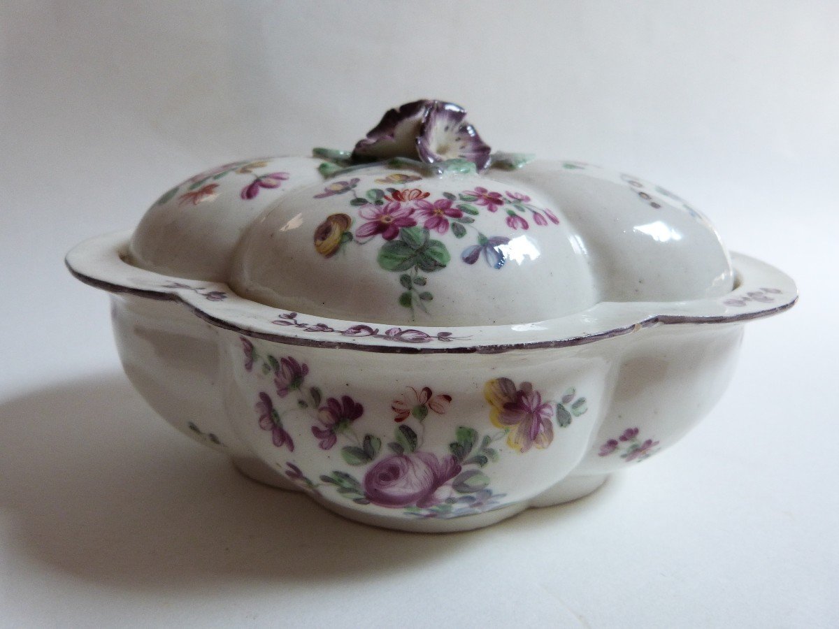 Sugar Bowl In Soft Porcelain From Mennecy 18th Century Duchy Of Villeroy -photo-3