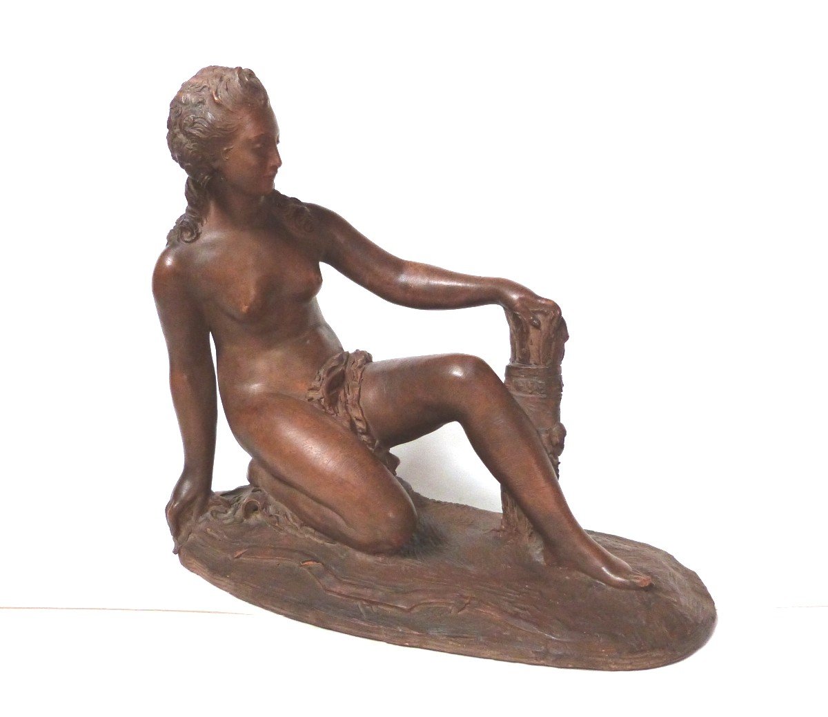 Fernand Cian Sculpture En Terre Cuite Nu Féminin Diane Chasseresse Rare Sujet Style XVIIIeme