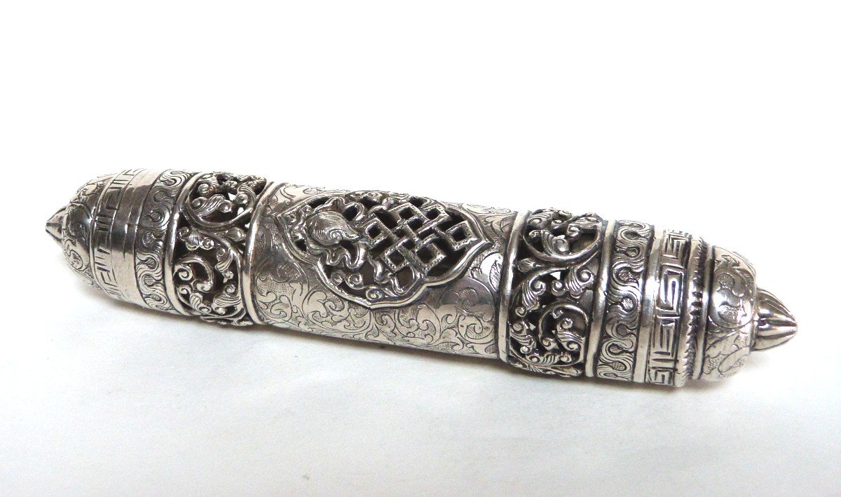  Esther Megillah Case In Sterling Silver Middle East Judaica