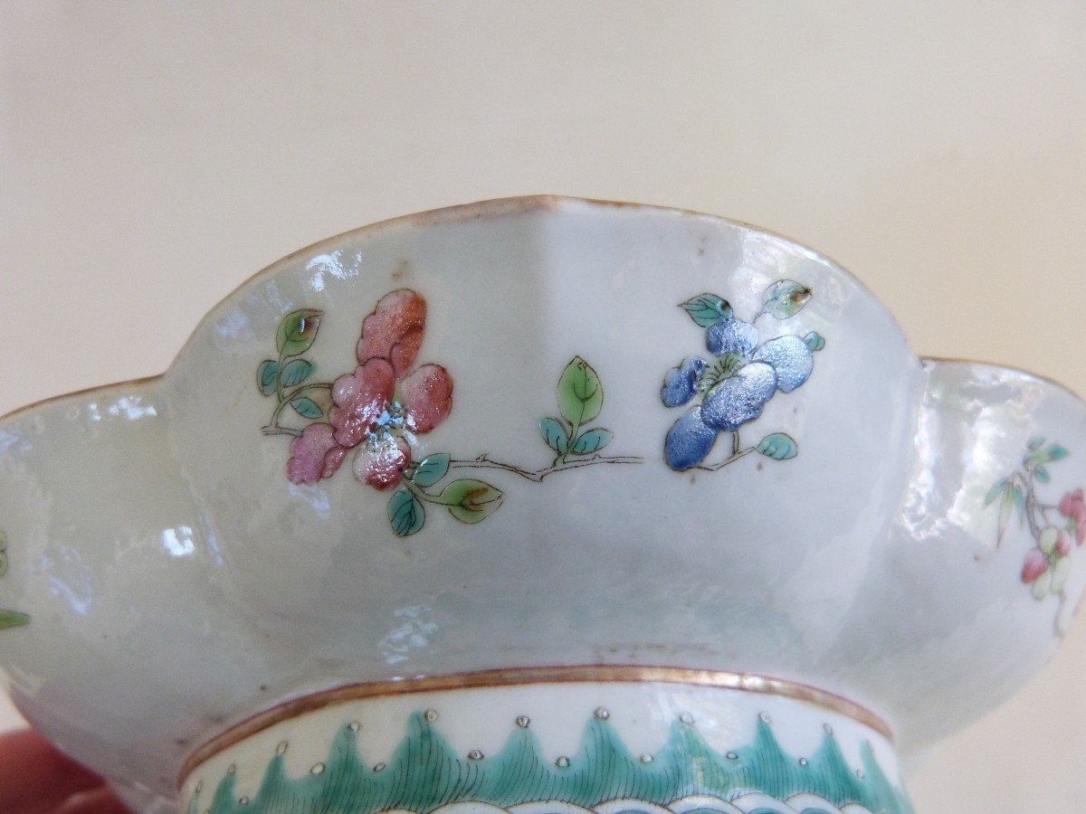 Coupe En Porcelaine De Chine Période Tongzhi XIXe Lotus Antique Chinese Qing Porcelain-photo-6