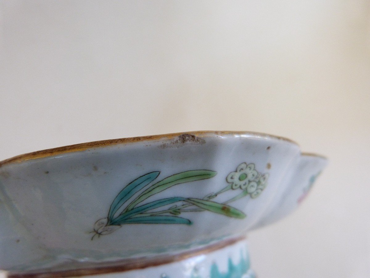 Coupe En Porcelaine De Chine Période Tongzhi XIXe Lotus Antique Chinese Qing Porcelain-photo-8