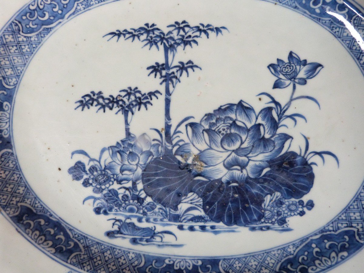 Large 18th Century Chinese Porcelain Dish, East India Company-photo-2