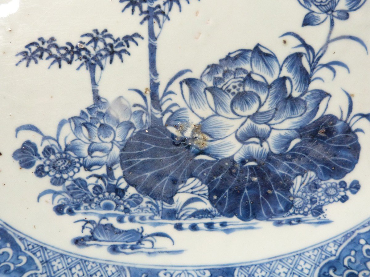 Large 18th Century Chinese Porcelain Dish, East India Company-photo-4