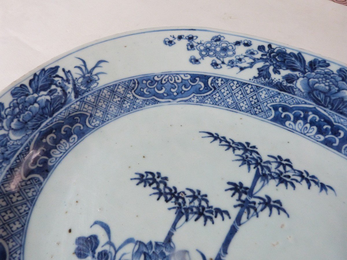 Large 18th Century Chinese Porcelain Dish, East India Company-photo-1