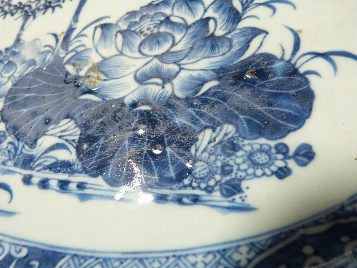 Large 18th Century Chinese Porcelain Dish, East India Company-photo-3