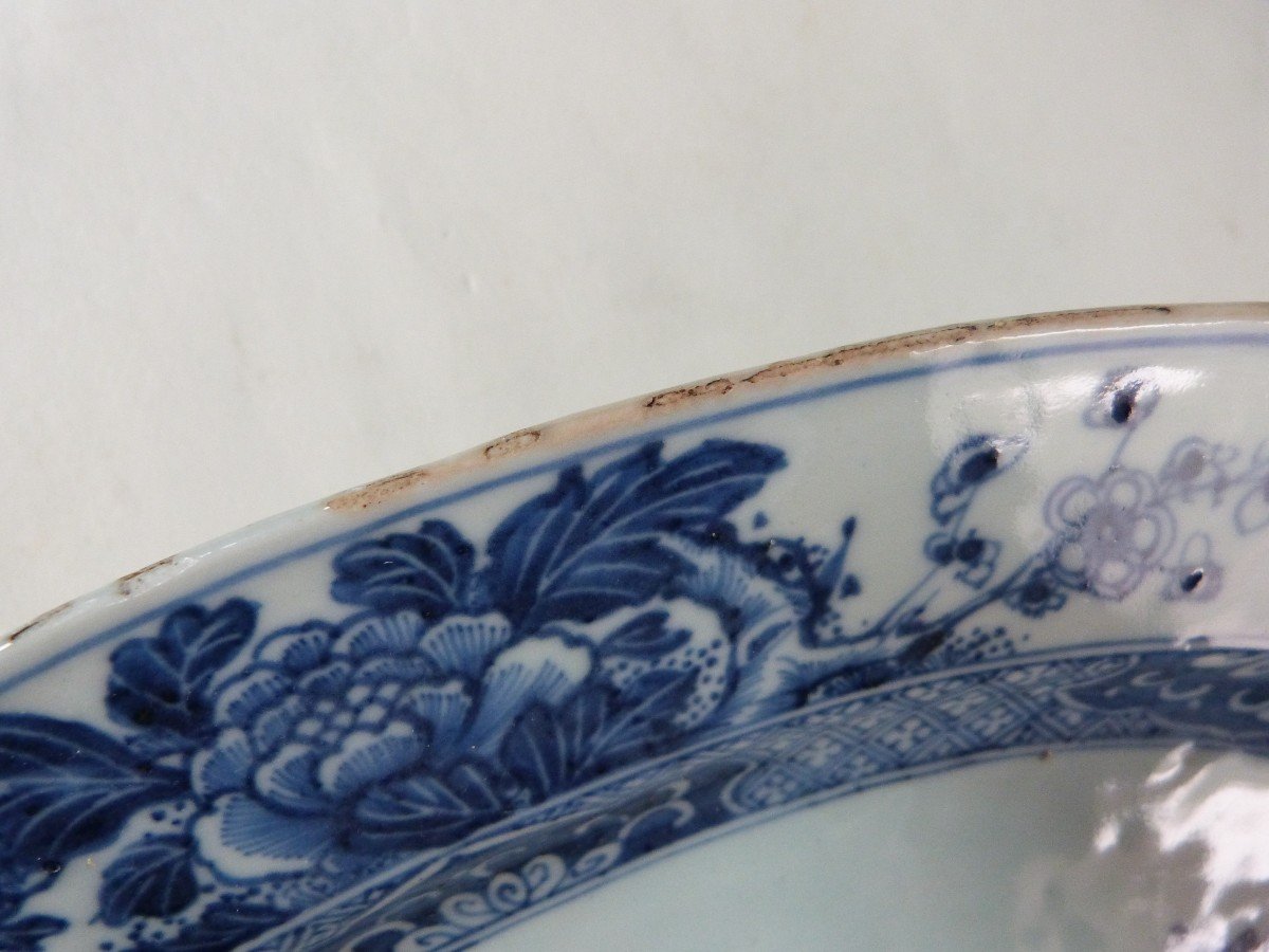 Large 18th Century Chinese Porcelain Dish, East India Company-photo-4