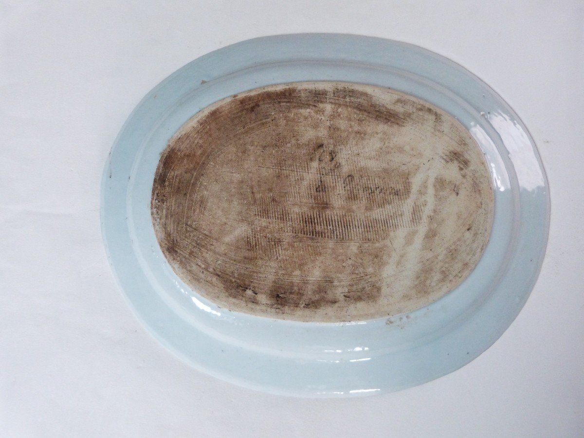 Large 18th Century Chinese Porcelain Dish, East India Company-photo-7