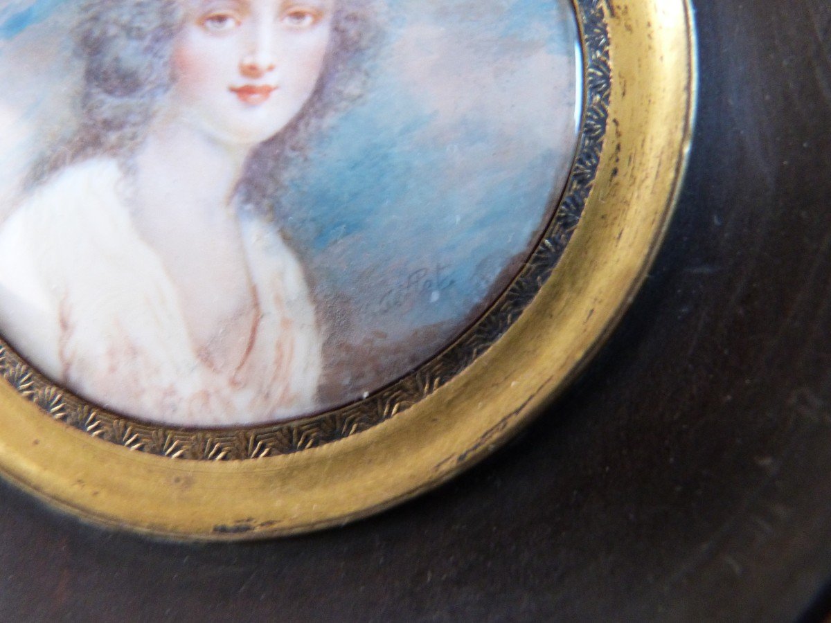 Miniature Portrait Of An English Woman, 18th Century, First Half Of The 19th Century -photo-4