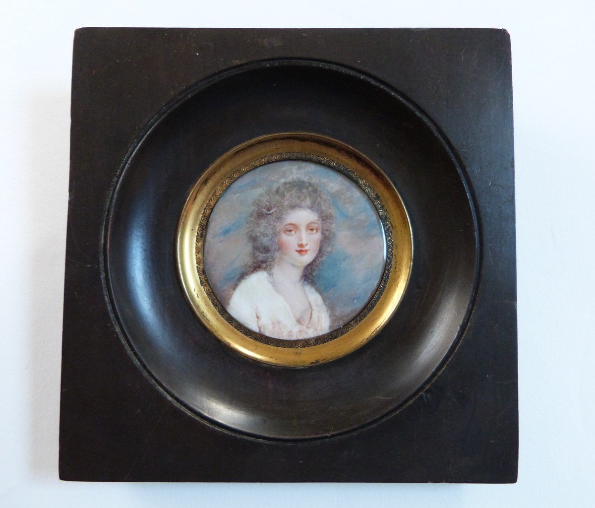 Miniature Portrait Of An English Woman, 18th Century, First Half Of The 19th Century -photo-3