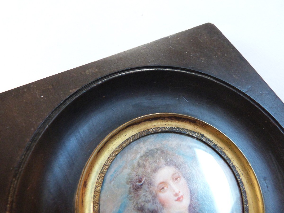 Miniature Portrait Of An English Woman, 18th Century, First Half Of The 19th Century -photo-4