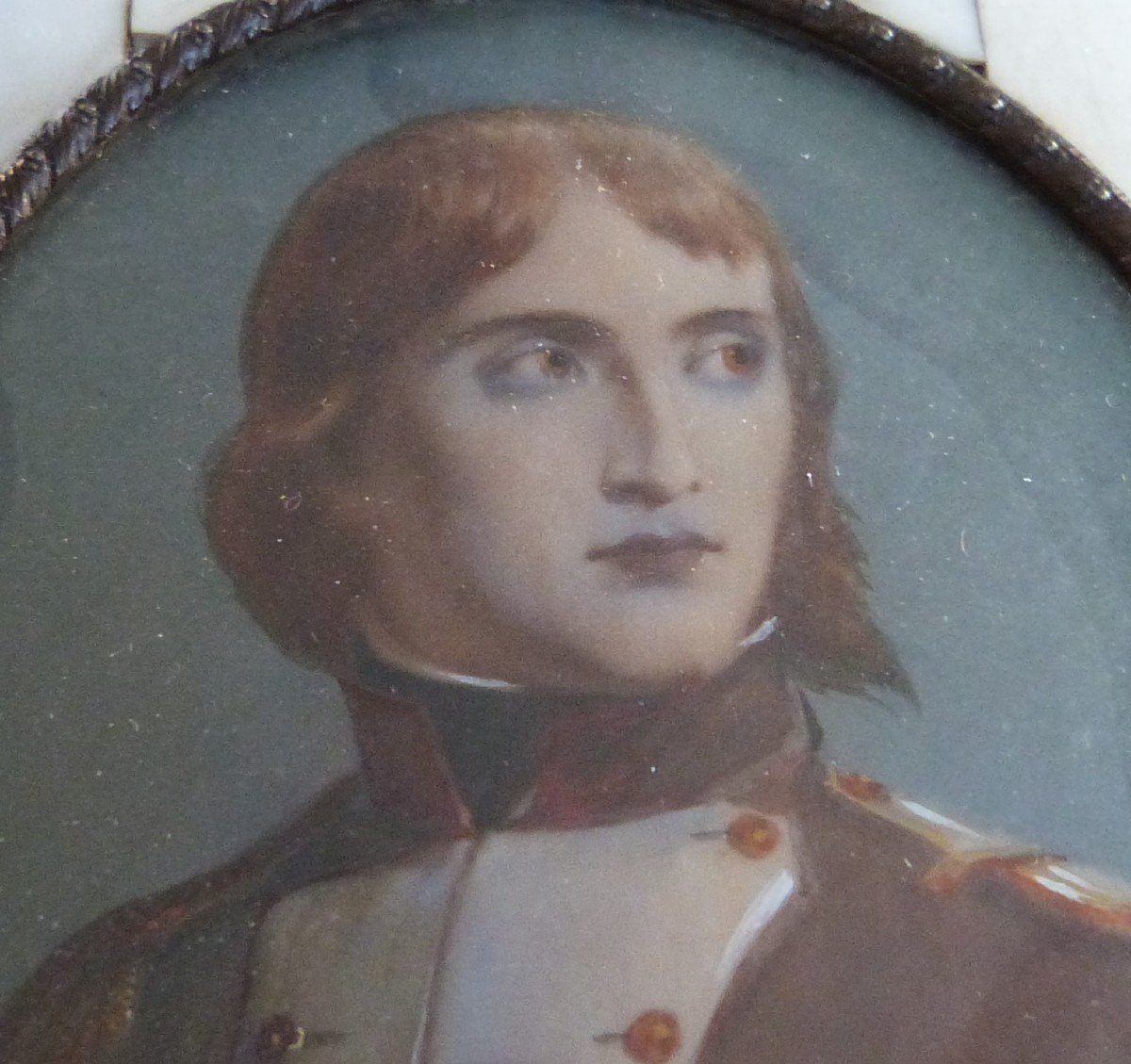 Miniature Portrait Of Young Napoleon Bonaparte First Half Of The 19th Century-photo-2