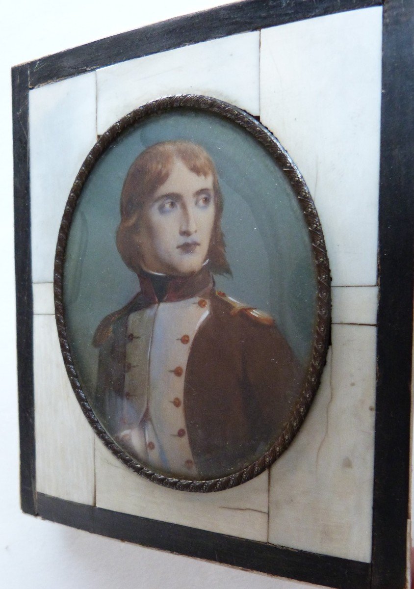 Miniature Portrait Of Young Napoleon Bonaparte First Half Of The 19th Century-photo-4