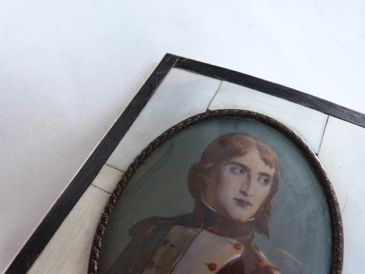 Miniature Portrait Of Young Napoleon Bonaparte First Half Of The 19th Century-photo-2