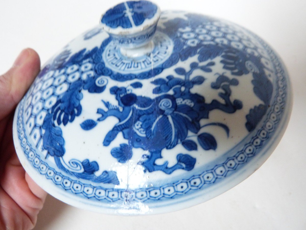 Pot Couvert Porcelaine De Chine Pour Le Vietnam Bleu De Hue XIXeme-photo-2