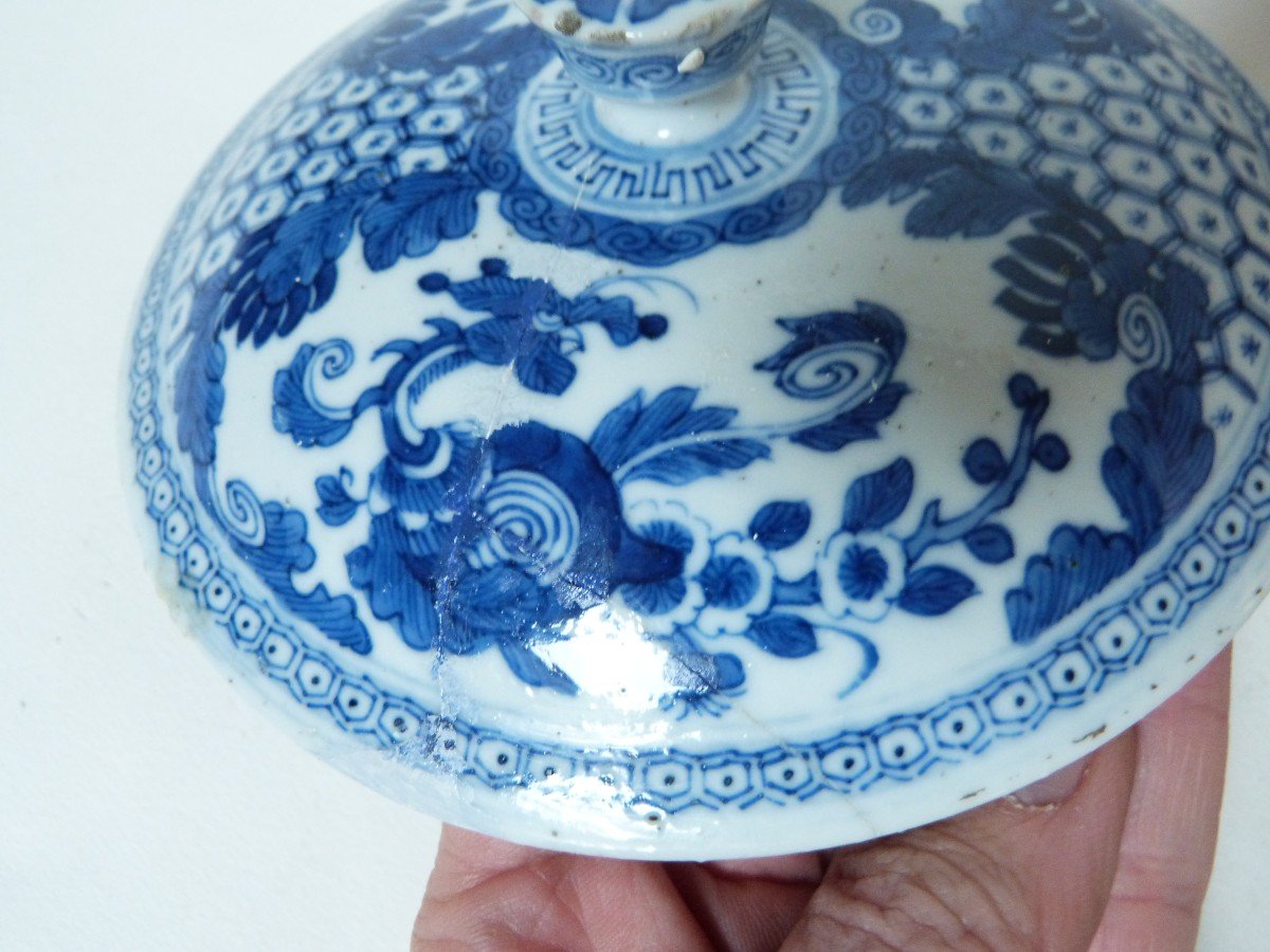 Pot Couvert Porcelaine De Chine Pour Le Vietnam Bleu De Hue XIXeme-photo-3