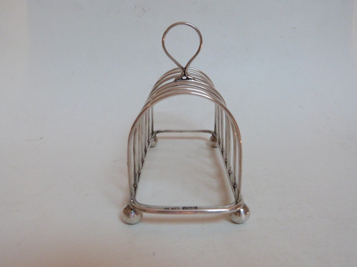 Sheffield English Sterling Silver Toast Rack 1915 Joseph Rodgers & Sons-photo-4