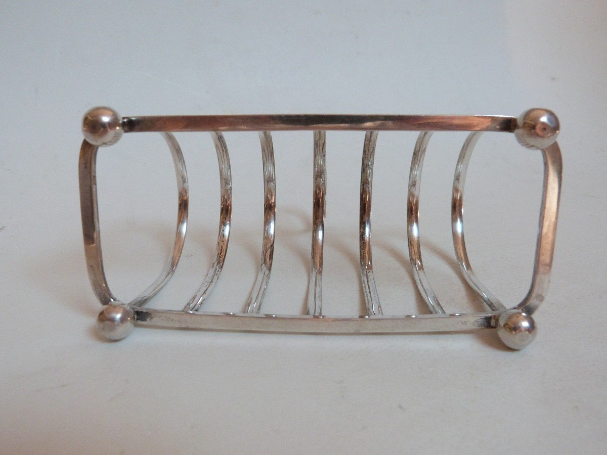 Sheffield English Sterling Silver Toast Rack 1915 Joseph Rodgers & Sons-photo-4