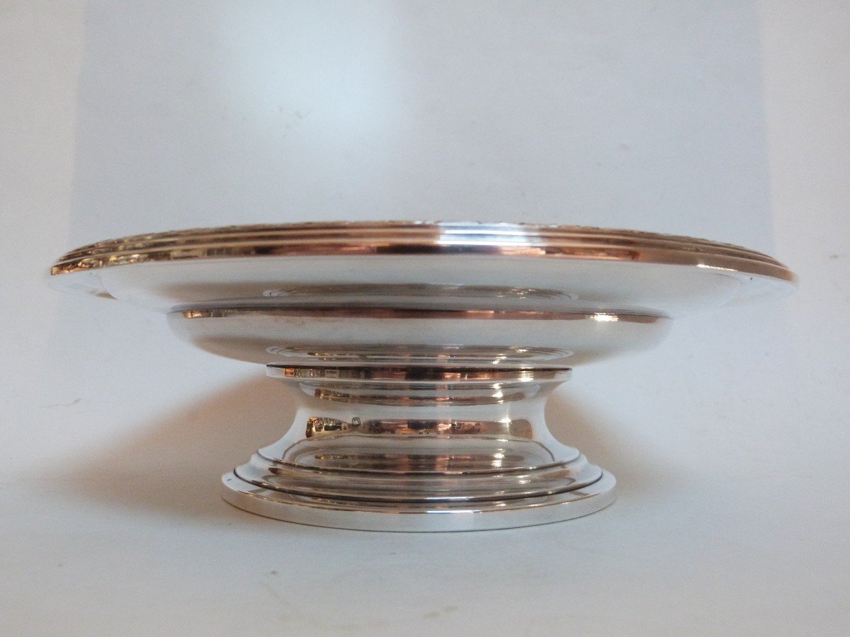 Coupe Présentoir En Argent Massif De Style Louis XVI-photo-2