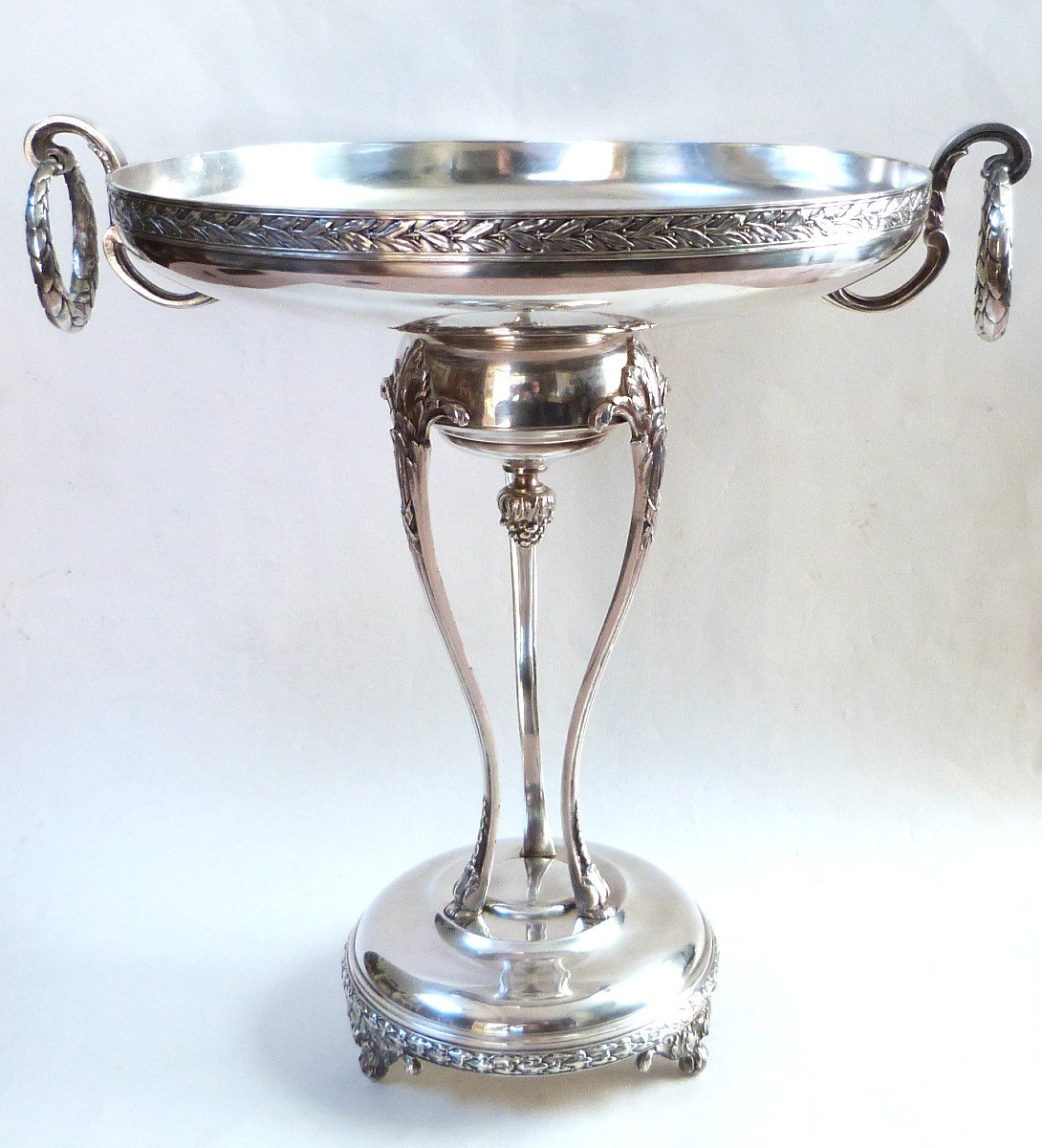 Large Jardiniere Cup Especially Silver Metal Table Centerpiece 