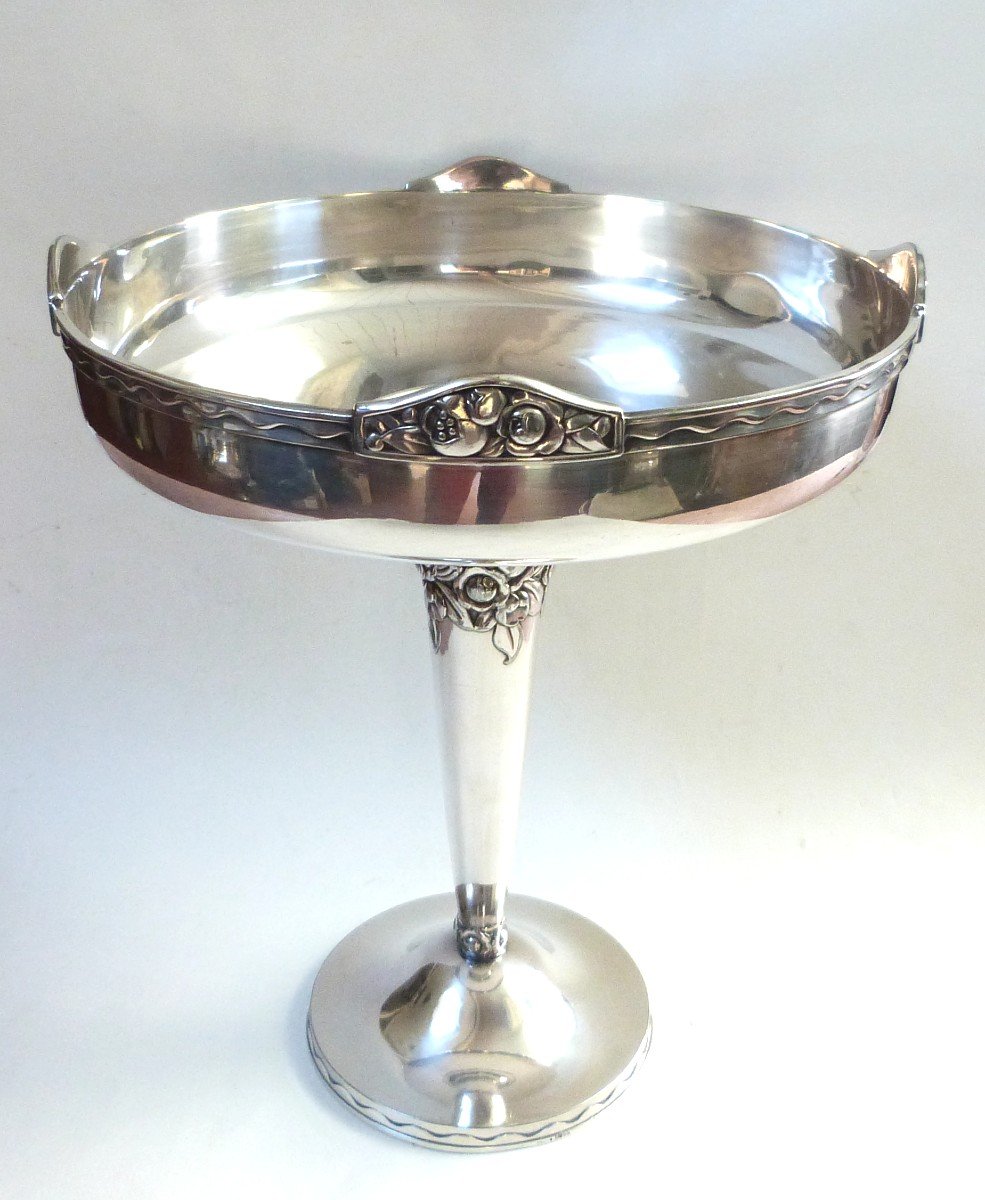 Gallia - Christofle Large Art Deco Silver Plated Metal Bowl 