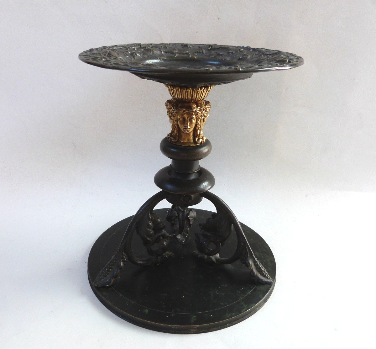 Empire Style Bronze Plate Holder Table Surtrout Cup -photo-2