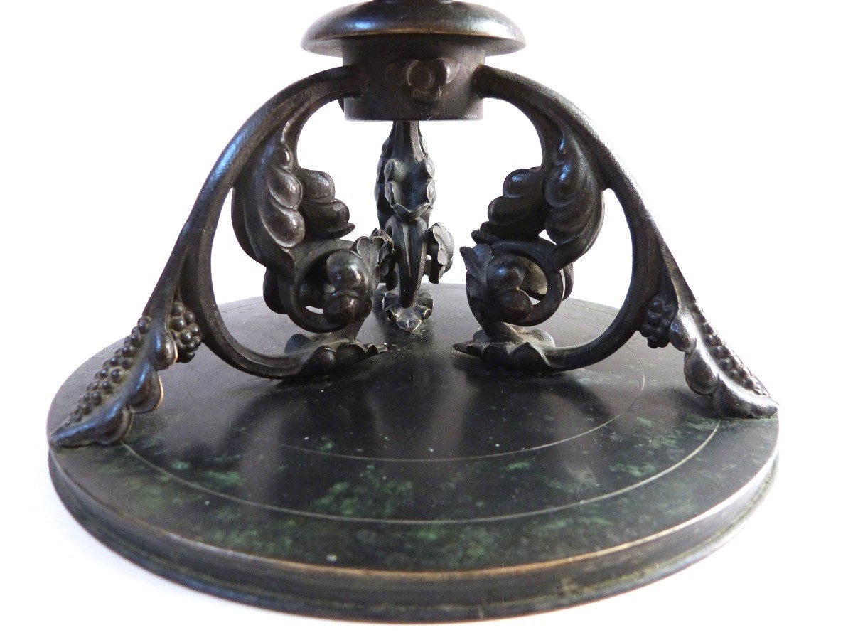 Empire Style Bronze Plate Holder Table Surtrout Cup -photo-4