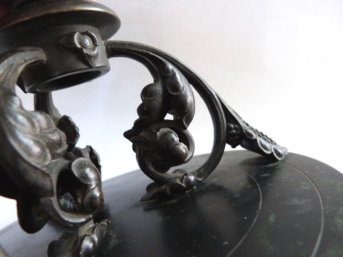 Empire Style Bronze Plate Holder Table Surtrout Cup -photo-3