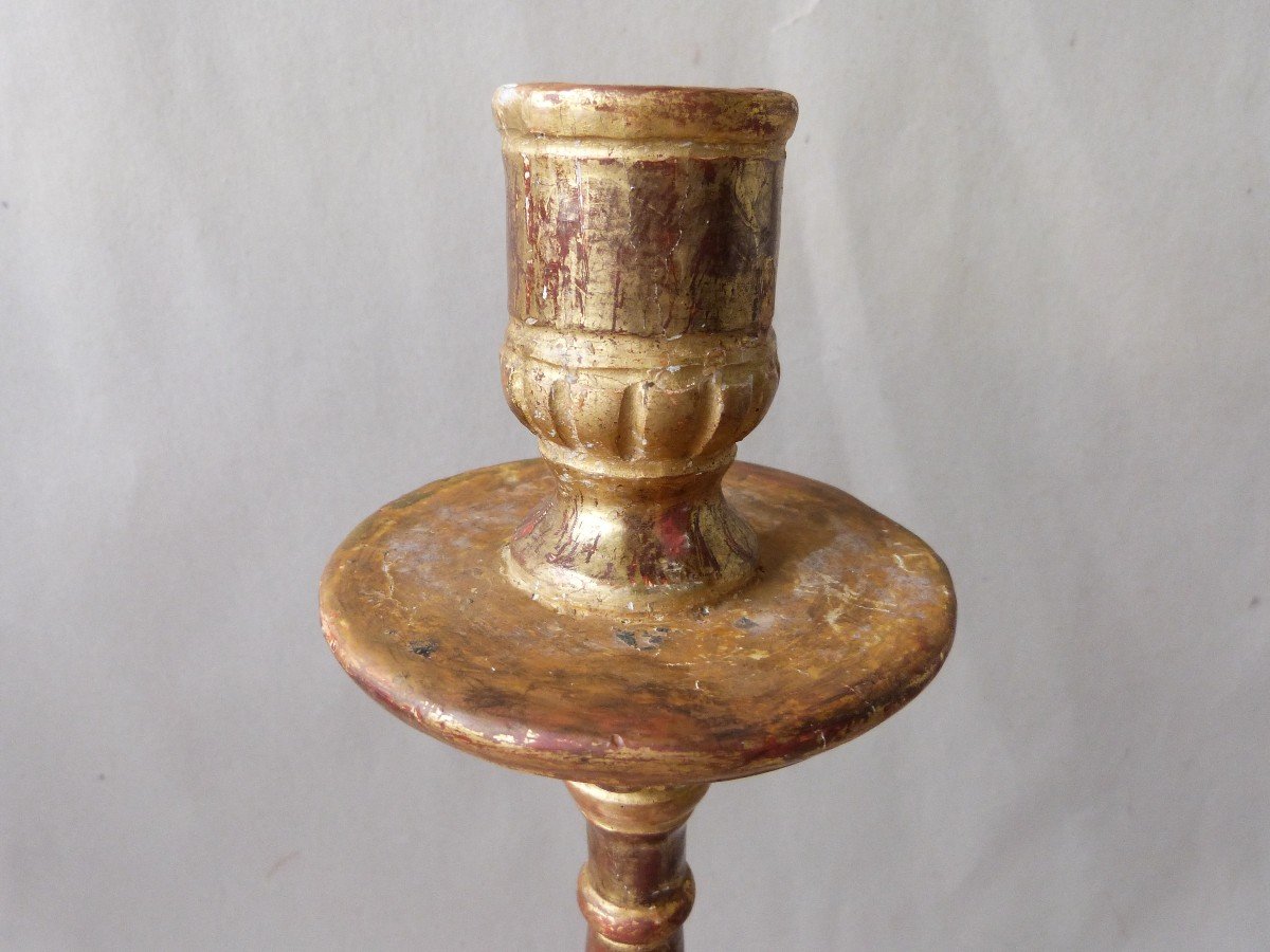 Louis XIV Period Candlestick, Early 18th Century, Period Gilding -photo-4